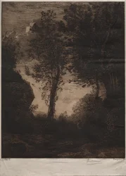 Landscape: Sunset, after Corot