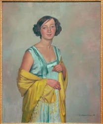 Portrait of a Lady with Yellow Scarf