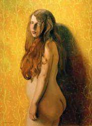 Nude on Yellow Background