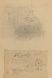 A Gathering in an Interior, A Curtained Doorway