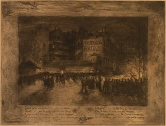 La Place des Martyrs et la Taverne du Bagne, 1885