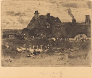 Thatched Cottages (Small Plate)