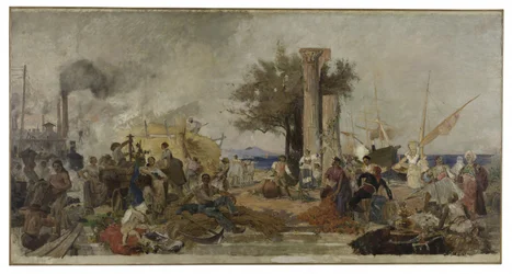 Sketch for the dome of the Paris Bourse du Commerce: Commercial activity in Europe, ca. 1889