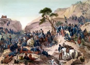 Episode of the conquest of Algeria in 1840 - Battle of the Mouzaia Pass (1840) - The Duke of Orleans exercises command in the French army - The French army wins the Teniah of Mouzaia battle for the mountain pass of Mouzaia on 1