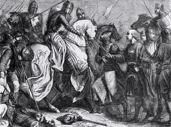 Henry III (1207-72) at the Battle of Lewes, 14th May 1264