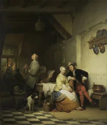 Interior of an Inn, with Figures in Seventeenth-Century Costume