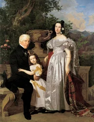 The Princely Esterházy Councilor Mathias Kerzmann with His Second Wife Maria Helena, née Mikolischütz, and Daughter Maria