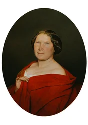 Woman with Salmon-Colored Cloak