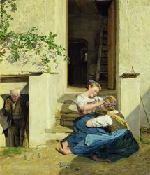 Girls Making Garlands