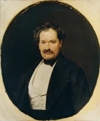 Gentleman in a black frock coat with a white waistcoat