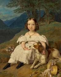 Portrait of Countess Julia Alexandrovna Apraxina 1830-1917 as Child (1835)