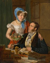 The Cartographer Professor Josef Jüttner and His Wife, 1824