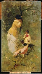 Woman and Child in a Landscape