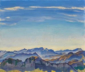 The Vaud Alps from the Rochers de Naye. 1917