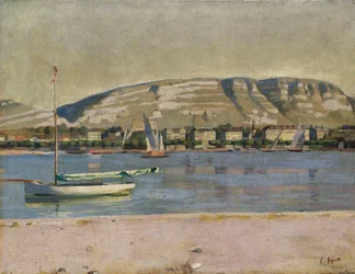 Geneva Harbour and the Saleve