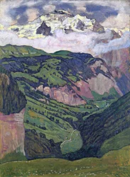 The Jungfrau seen from Isenfluh, 1902
