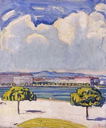 The Quai du Mont-Blanc in Geneva as Seen from the Jardin Anglais, c. 1910