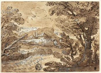 Landscape with House in Distance