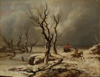 Winter Landscape with Two Riders