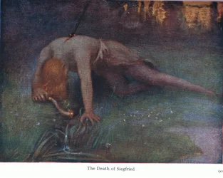 The Death of Siegfried, Illustration from The Stories of Wagner