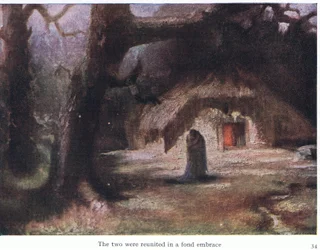 The Two Were Reunited in a Fond Embrace, Illustration from The Stories of Wagner