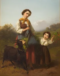 Young Shepherdess with Child