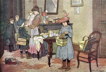 Departure to School, in Imagier de l