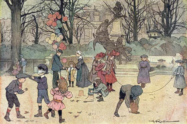 Games of Colin-Aillard, Jumping Rope, Balloon and Sand in the Public Garden, in Imagier de l