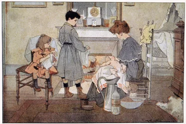 The bath of the baby, c.1930