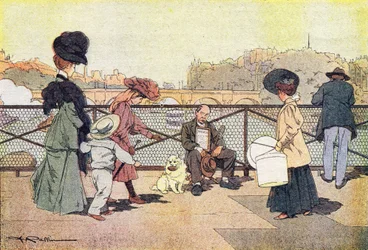 The Blind Beggar on the Bridge of the Arts in Paris, in Imagier de l
