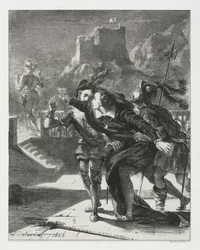 Hamlet: Hamlet Rushes to Follow the Ghost of his Father, 1835