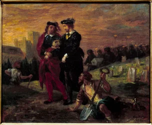 Hamlet and Horatio at the Cemetery