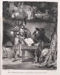 Illustrations for Faust: Méphistophélès visits Faust