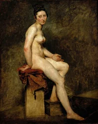 Mademoiselle Rose Seated Nude