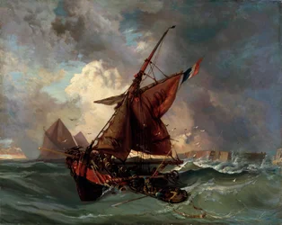 Ships in a Stormy Sea, 19th Century