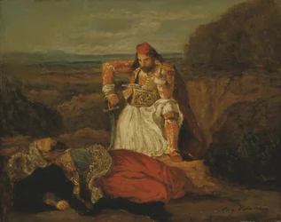 The Giaour Contemplating the Dead Hassan