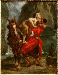 The Good Samaritan. Painting by Eugène Delacroix (1798-1863)