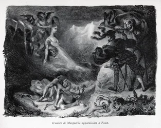 The shadow of Gretschen appears at Faust