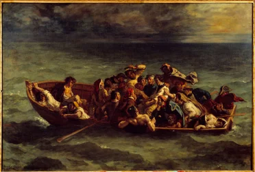 The sinking of Don Juan. Illustration of the book by George Gordon Byron called Lord Byron (1788-1824) Don Juan, song II