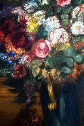 Vase of Flowers on a Console (detail)
