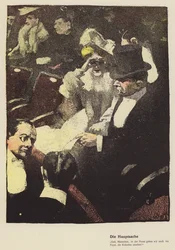 Woman Looking Through a Pair of Opera Glasses at the Theatre