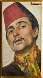 Man Wearing a Fez