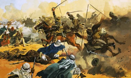 The 21st Lancers Lead the Battle Against the Arab Stronghold at Omdurman in 1897