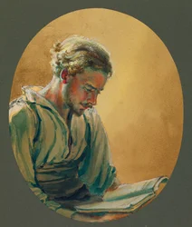 A Young Man Reading in Gustrow