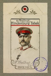 Portrait of Hindenburg on a Tobacco Packet