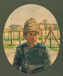 Portrait of a Russian Artilleryman Leaving Hospital, Gustrow