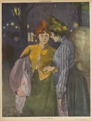 Two washerwomen having a chat
