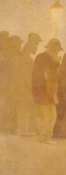 The Mouthful of Bread, Waiting in Line, Study for 