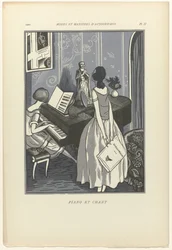 Fashions and Manners of Today, 1922, Pl. 2: Piano and Singing