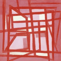 Abstract Red Grid